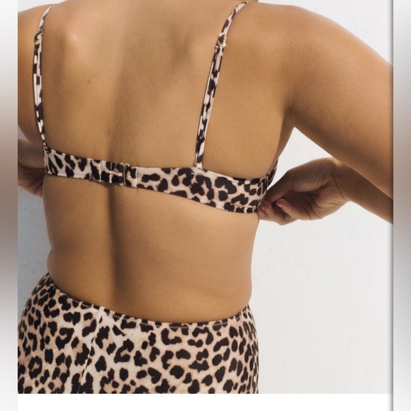 Leopard Print High-Waist Swim Bottoms - Picture 7 of 7